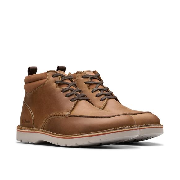NWT Clarks Men’s Eastridge Peak Chukka Boot Light Brown Leather 7.5 M main image 4